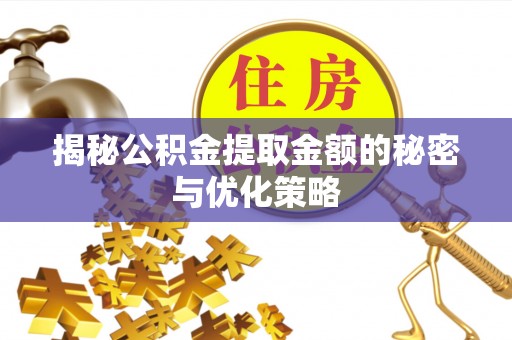 田中揭秘公积金提取金额的秘密与优化策略