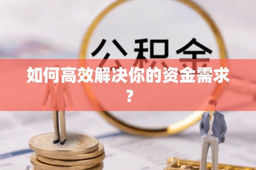 田中如何高效解决你的资金需求？