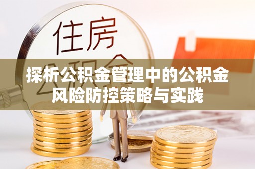 田中探析公积金管理中的公积金风险防控策略与实践