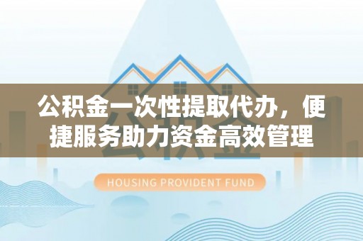 田中公积金一次性提取代办，便捷服务助力资金高效管理