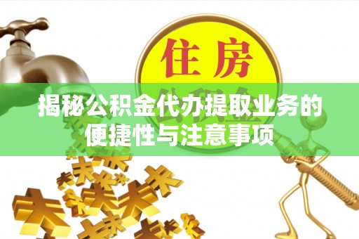 田中揭秘公积金代办提取业务的便捷性与注意事项